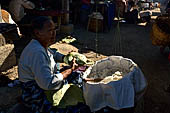 Inle Lake Myanmar. The market of the village of Nampan on the eastern lakeshore. 